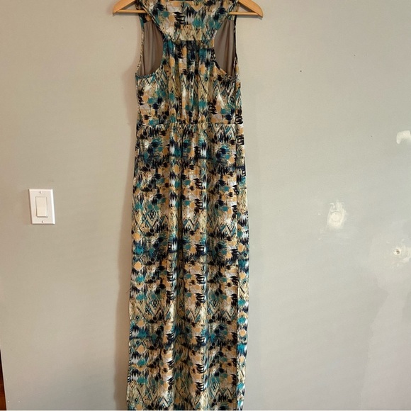 Vero Moda Blue and Tan Maxi Dress - Picture 7 of 8